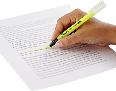 SHARPIE Clear View Highlighter Stick, Chisel Tip, Assorted Fluorescent, 3 Pack (1964664) in Saudi Arabia