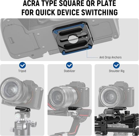 مجموعة ألعاب الكتف العالمية لـ NEWER ، 16 "/40 سم تم تمديد 15 مم دعم كاميرا لدعم القضيب لكاميرا DSLR لصناعة الأفلام ، متوافقة مع SmallRig متابعة التركيز/دعم العدسة/مربع غير لامع ، SR004 in Saudi Arabia