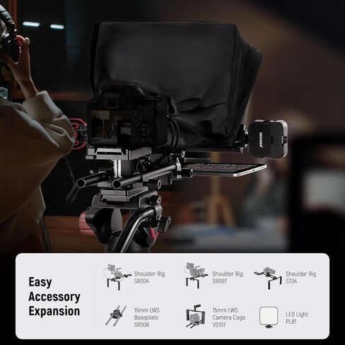 Neewer Teleprompter X14 II مع RT113 التحكم عن بُعد والتطبيق ، 14 بوصة Beamsplitter ، المفاجئة القابلة للتعديل الرأسية في لوحة QR متوافقة مع 501PL iPhone ipad tablet camera camcorder ، Assembly Free in Kuwait