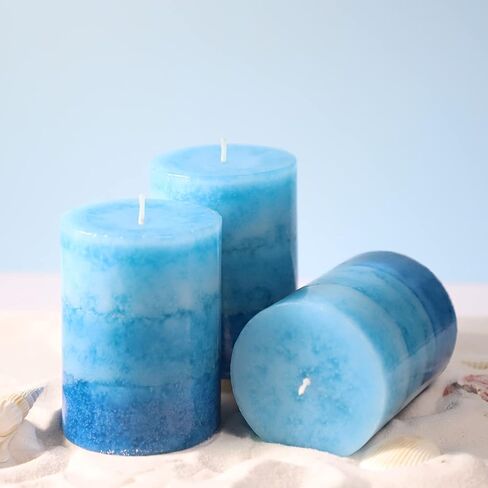 Pillar Candles, Scented Candle, Set of 3 Vanilla Cupcake Aromatherapy Candles for Home Scented, Woman Gifts, Bathroom, Spa, Wedding (3 × 6") in Saudi Arabia