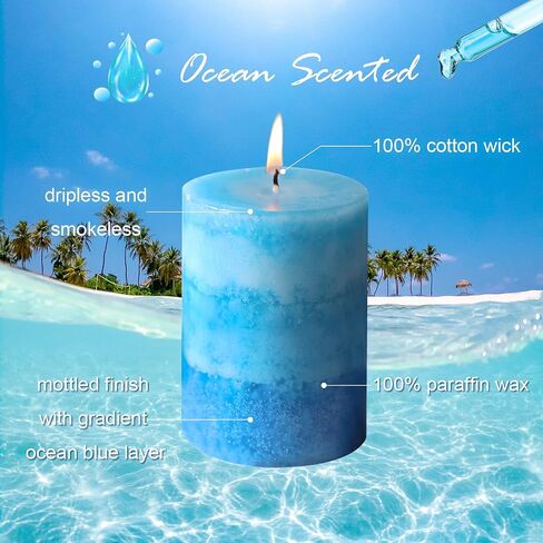 Pillar Candles, Scented Candle, Set of 3 Vanilla Cupcake Aromatherapy Candles for Home Scented, Woman Gifts, Bathroom, Spa, Wedding (3 × 6") in Saudi Arabia