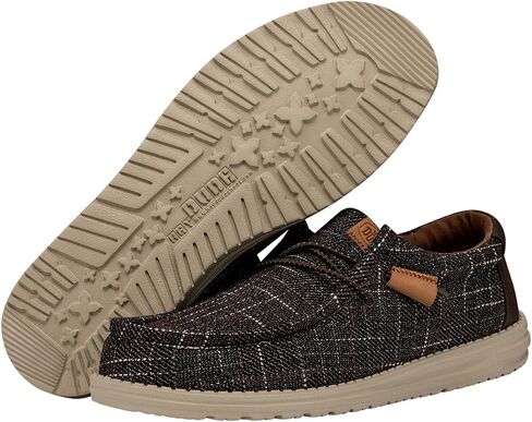 Hey Dude Wally Plaid Navy Size 12 | Men’s Shoes | Men's Slip-on Loafers | Comfortable & Light-Weight in Saudi Arabia