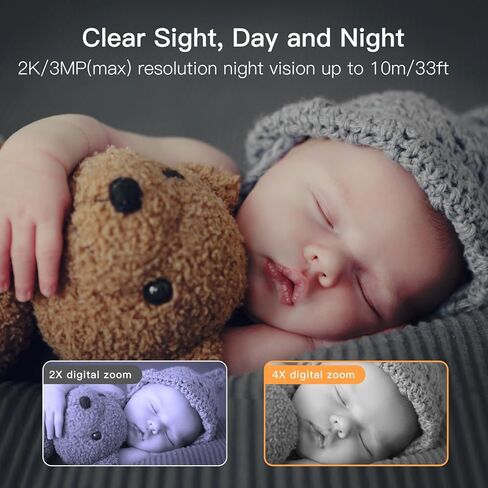 ARENTI Baby Monitor, 2K Smart Baby Camera with 5-Inch Upgraded Wireless Display, Super Night Vision, Lullabies, Cry & Motion Detection, Temp & Humidity Sensor, Two Way Audio in Saudi Arabia
