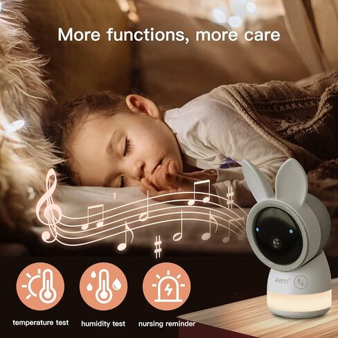 ARENTI Baby Monitor, 2K Smart Baby Camera with 5-Inch Upgraded Wireless Display, Super Night Vision, Lullabies, Cry & Motion Detection, Temp & Humidity Sensor, Two Way Audio in Saudi Arabia