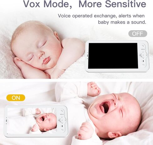 ARENTI Baby Monitor, 2K Smart Baby Camera with 5-Inch Upgraded Wireless Display, Super Night Vision, Lullabies, Cry & Motion Detection, Temp & Humidity Sensor, Two Way Audio in Saudi Arabia