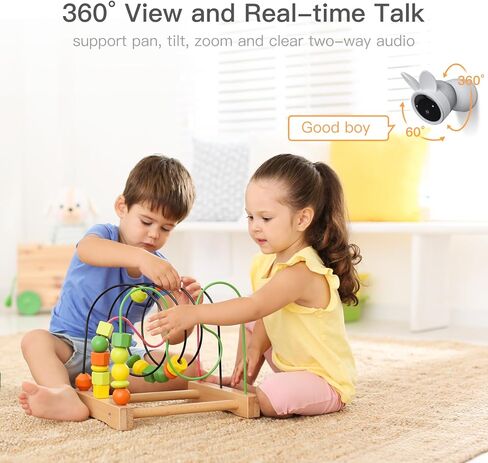 ARENTI Baby Monitor, 2K Smart Baby Camera with 5-Inch Upgraded Wireless Display, Super Night Vision, Lullabies, Cry & Motion Detection, Temp & Humidity Sensor, Two Way Audio in Saudi Arabia