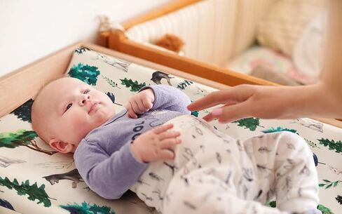 4 Pack Changing Pad Covers Woodland Forest Animals Wood Neutral Unisex Fitted Baby Changing Pad Cover Set for Baby Boys or Girls in Saudi Arabia