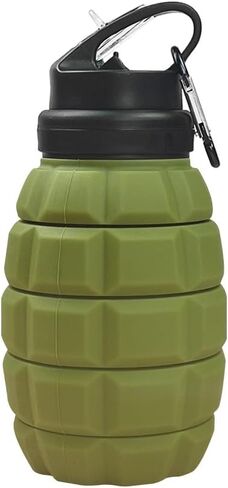 580ML Plastic grenade water bottle, food grade silicone cycling sports water bottle, high-temperature resistant water bottle-grey in Saudi Arabia