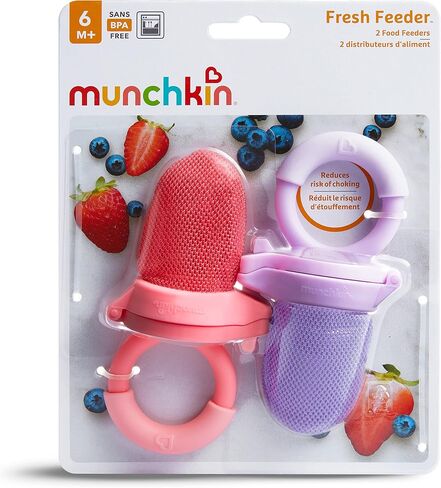 Munchkin Baby Feeder for Fresh Food and Fruit, 2 Pack, Blue/Mint in Saudi Arabia
