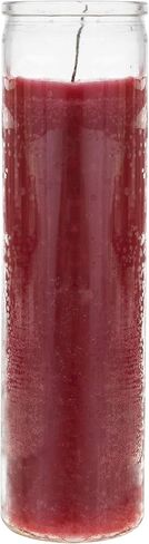 Mega Candles 1 pc Unscented Red 7 Day Devotional Prayer Glass Container Candle, Premium Wax Candles 2 Inch x 8 Inch, Great for Sanctuary, Vigils, Prayers, Blessing, Religious & More in Kuwait