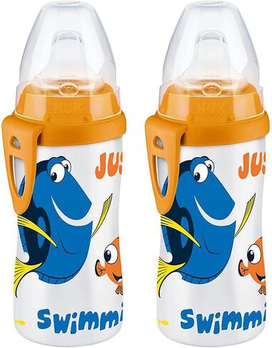 NUK Active Sippy Cup, 10 oz, 2 Pack, 12+ Months, Timeless Collection, Amazon Exclusive in Saudi Arabia