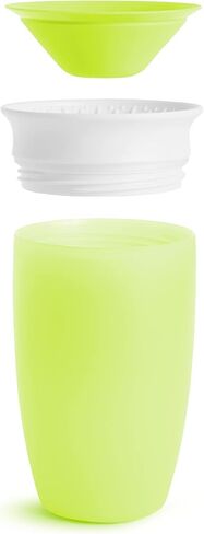 Munchkin Sippy Cups for Toddlers 1-3, Spill Proof Miracle 360 Cup, 10 Ounce, 2 Pack, Green/Blue in Saudi Arabia