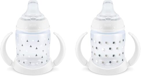 Nuk Learner Cup ، 6+ أشهر ، مجموعة خالدة ، Amazon الحصري ، 5 أوقية ، حزمة 2 - BPA مجانية ، كأس Sippy Proply in Kuwait