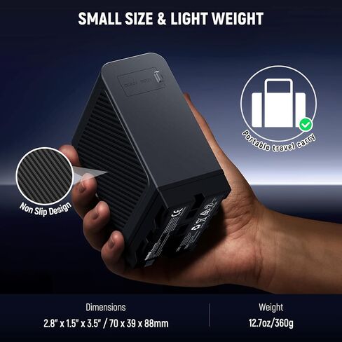 Neewer 10500mAh NP-F970 Replacement Battery w/USB C USB A & 2 DC Ports, PD 30W Fast Charging, 4Hrs Fully Charged, Power Battery Replaces NP-F550 F750 F970 for Camcorder Video Light Monitor, NW-F970D in Saudi Arabia
