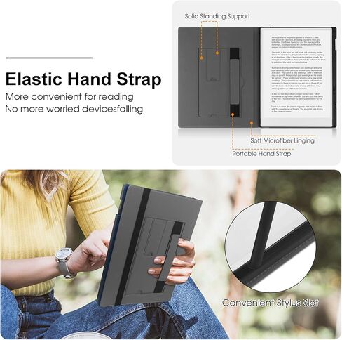 حافظة لجهاز Remarkable Paper Pro مقاس 11.8 بوصة (إصدار 2024) - مع تصميم حامل ثابت قابل للطي وجيب للقلم، تابلت ورقي رائع مع غطاء شاشة ملون مقاس 11.8 بوصة، نوم/تنبيه تلقائي - أخضر in Kuwait