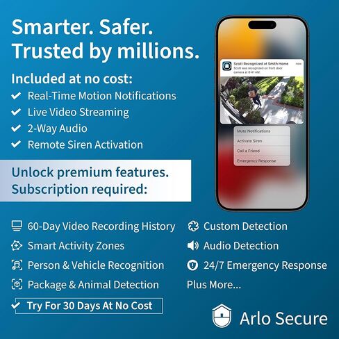 Arlo Pro 5S Spotlight Security Camera 2K (3 Cameras), Battery Charging Station & 3 Extra Batteries Bundle | Outdoor | Wireless with Spotlight | Dual-Band Wi-Fi | 12X Zoom, Color Night Vision | Black in Saudi Arabia