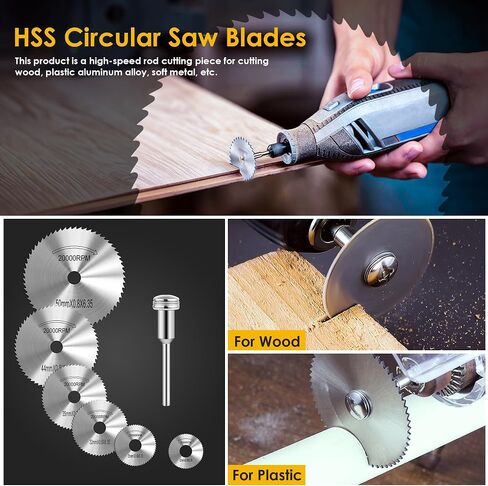 Cutting Wheel Set Compatible with Plastic 44pcs for Rotary Tool, HSS Circular Saw Blades 6pcs, Resin Cutting Discs 20pcs, 545 Diamond Cutting Wheels 10psc with 2 Screwdrivers in Saudi Arabia