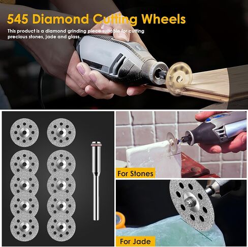 Cutting Wheel Set Compatible with Plastic 44pcs for Rotary Tool, HSS Circular Saw Blades 6pcs, Resin Cutting Discs 20pcs, 545 Diamond Cutting Wheels 10psc with 2 Screwdrivers in Saudi Arabia
