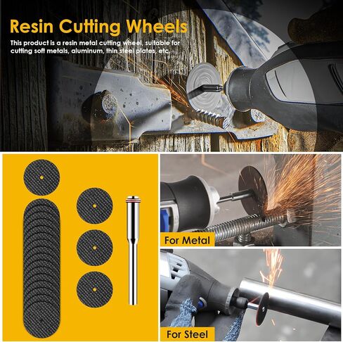 Cutting Wheel Set Compatible with Plastic 44pcs for Rotary Tool, HSS Circular Saw Blades 6pcs, Resin Cutting Discs 20pcs, 545 Diamond Cutting Wheels 10psc with 2 Screwdrivers in Saudi Arabia