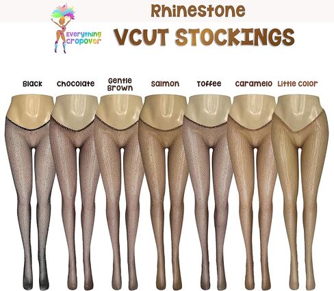 V-Cut Skintone Glitter Fishnet Stockings | VCut Carnival Tights for Black and Brown Skin Women | GB2022 One Size in Saudi Arabia
