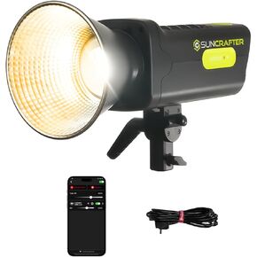 S200BPro 200w 310W Max COB LED Video Light, 2700-6500K Bi-Color Video Lighting with 39,000 Lux@1m and 3,500 Lux@3m, CRI97+ TLCI99+ for Photography Video Recording, Smart App Control