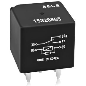 Relay 15328865-12V 40A 5 Pins Relay, Compatible for Chevy GMC GM Buick Coolant Temperature Sensor and Fan Control, Replace 12193602, 15-81106, 96263403
