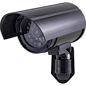 Power Gear Decoy Security Camera, Battery Operated, Flashing Blue LED Light, Easy to Install, Fake Surveillance, Home Protection, Indoor or Outdoor Security, White, 61867