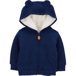 Simple Joys by Carter's Baby Hooded Sweater Jacket with Sherpa Lining