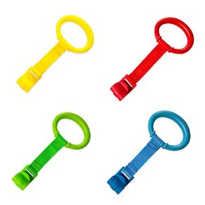 Baby Pull up Rings,Standing Walker Crib Tool 4 Pieces playpen Crib Hook Ring Help Baby Stand Universal Walking Training Tool
