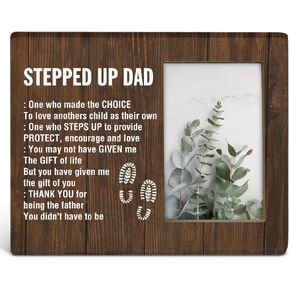 TSUYAWU Papa Gift From Granddaughter Grandson, Gifts for Papa Father's Day Birthady, Rustic Papa Definition Wood Picture Frame 8 x 10 Inch Tabletop and Wall Mounting (Display Photo 4 x 6 Inch)