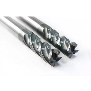 Tools Notch Milling Cutter Carbide Square End Mill DLC Coating End Mills for Aluminum Copper Magnesium Alloys High Silicon Aluminum Composite Materials 3 Flute Cutting Tools (D10-75L 2PCS)