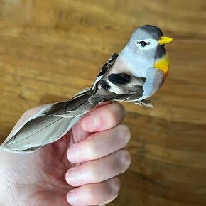Artificial Birds Fake Birds Foam Realistic Feather Birds Decoration Garden Flower Arrangements and Wedding Decor Wreaths Craft Christmas Tree Ornaments(decor birds-3pcs)