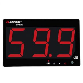 SW-525A 30-130dB Digital Sound Level Meter with Large LCD Display Noise Meter Decibel Wall Mounted Hanging (525A)