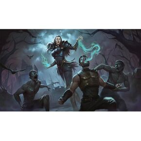 Fantasy North - Tessa Six - Spark-Shaper Mage - TCG Trading Card Game Playmat and Mouse Pad - 24 x 14 inches - Perfect for Magic MTG Commander Pokemon Yugioh and Other Card Games in Saudi Arabia