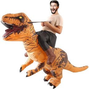 Inflatable Dinosaur Costume Adult, Blow Up Halloween Costumes Riding Dinosaur Inflatable Costume Adult 5'4" to 6'3"