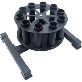 Barbell Holder Vertical Rotatable Barbell Rack Stand Holds 10 Bars Home Gym Barbell Storage Fit 2-Inch Olympic Bars, Curl Bars, Triceps Bars, Dumbbell Handles