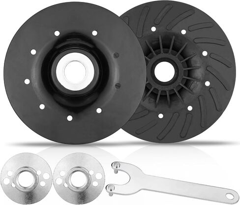 Angle Grinder Backing Pad, 4.5" x 5/8"-11 2PCS Angle Grinder Ribbed Backing Pad Resin Fiber Disc for Grinding Polishing Sanding Woodworking, 4-1/2" x 5/8"-11 in Saudi Arabia
