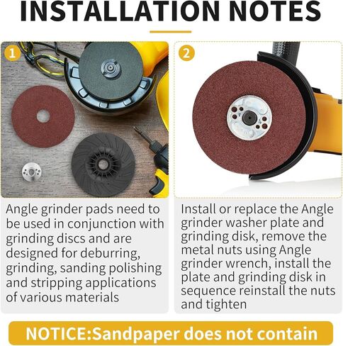 Angle Grinder Backing Pad, 4.5" x 5/8"-11 2PCS Angle Grinder Ribbed Backing Pad Resin Fiber Disc for Grinding Polishing Sanding Woodworking, 4-1/2" x 5/8"-11 in Kuwait