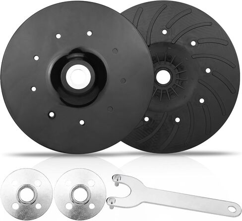 Angle Grinder Backing Pad, 4.5" x 5/8"-11 2PCS Angle Grinder Ribbed Backing Pad Resin Fiber Disc for Grinding Polishing Sanding Woodworking, 4-1/2" x 5/8"-11 in Saudi Arabia