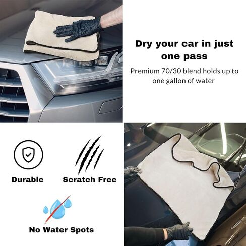 Premium 70/30 Blend Absorbent, Ultra Plush Microfiber Coral Fleece Drying Towel for Cars, Home & More - Soft Suede Edges, Safe & Scratch Free, Electric Blue (36" x 25") in Saudi Arabia