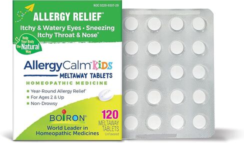 Boiron AllergyCalm Kids Tablets for Relief from Allergy and Hay Fever Symptoms of Sneezing, Runny Nose, and Itchy Eyes or Throat - 60 Count in Saudi Arabia