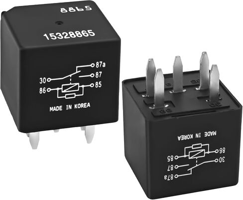 Relay 15328865-12V 40A 5 Pins Relay, Compatible for Chevy GMC GM Buick Coolant Temperature Sensor and Fan Control, Replace 12193602, 15-81106, 96263403 in Kuwait