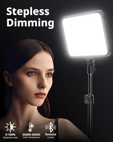 UBeesize 2 Pack LED Video Light Kit, Photography Lighting, 13" Studio Lights with 65" Tripod Stand and Phone Holders, Podcast Lighting for Video Recording, Make up, Live Streaming, Tiktok, YouTube in Saudi Arabia