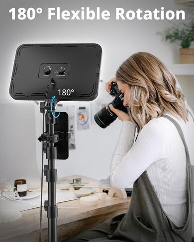 UBeesize 2 Pack LED Video Light Kit, Photography Lighting, 13" Studio Lights with 65" Tripod Stand and Phone Holders, Podcast Lighting for Video Recording, Make up, Live Streaming, Tiktok, YouTube in Saudi Arabia