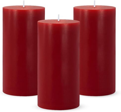 3 Packs Dripless 2.8x6 Inch White Pillar Candles, Unscented Large Wax Cylinder Column Candles for Power Outages Emergency Party Backyard Gathering - 70 Hour Burn Time in Saudi Arabia