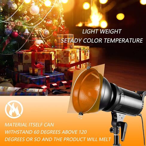 Sakolla 12 x 12 Inches Lighting Gel Filter - 10 Pcs Transparent Color Filters Correction Gels for Lighting/Studio/Video/Recording/Diffuser in Kuwait