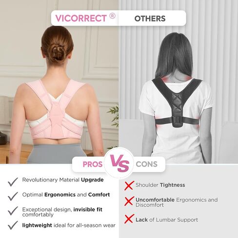 Vicorrect Adjustable Posture Corrector for Women：Upper Back Support Spine Collection for Straighten Shoulders(L/XL) in Saudi Arabia