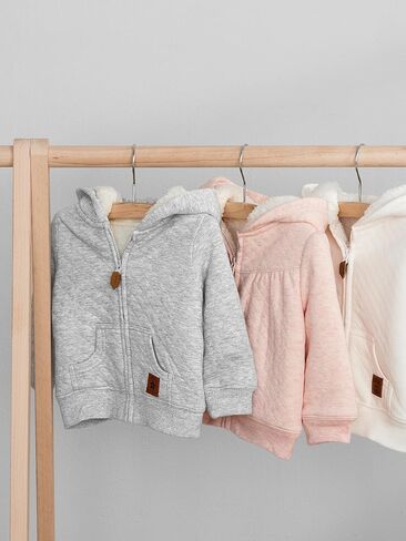 Simple Joys by Carter's Baby Hooded Sweater Jacket with Sherpa Lining in Saudi Arabia