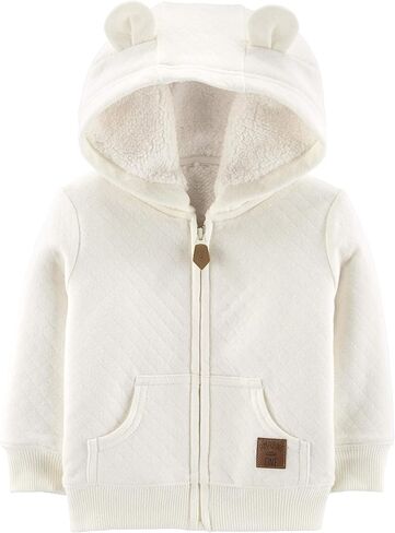 Simple Joys by Carter's Baby Hooded Sweater Jacket with Sherpa Lining in Saudi Arabia