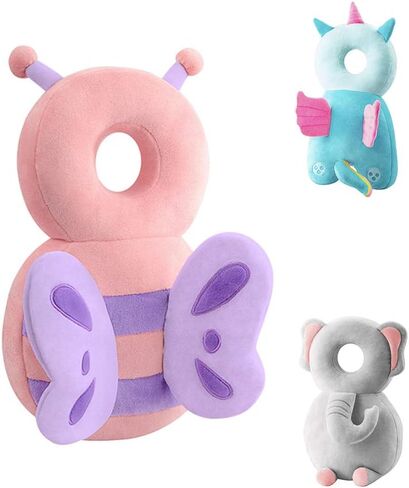 Junneng Toddler Baby Head Protection Cushion Wear ، Pink Butterfly in Kuwait